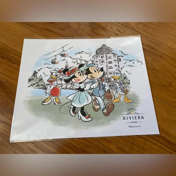 Mickey and Minnie art work. Sz 8x10 inches. NWT. Disney’s Riviera Resort. - Picture 4 of 6